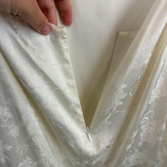 Reformation Allium Floral Open Back Maxi Dress Formal Party Bridal Ivory Size 4 - Picture 6 of 10